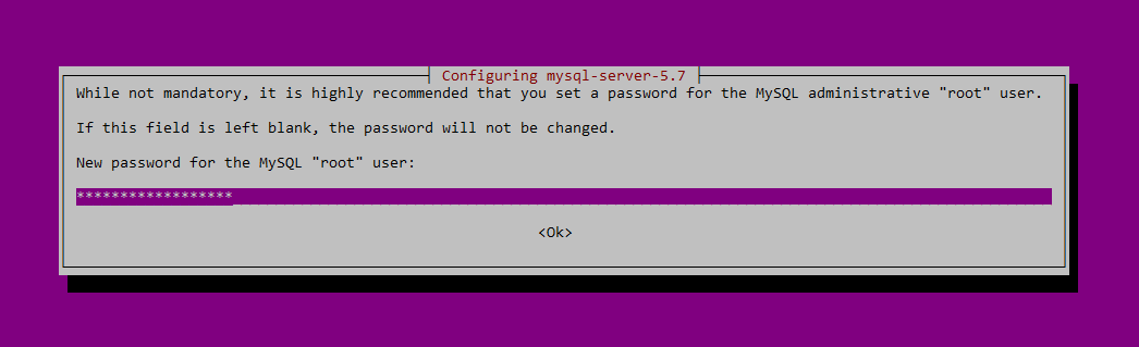 default password mysql server ubuntu