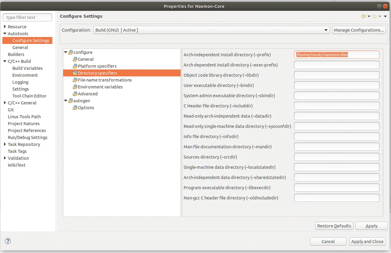 Set the Autotools prefix