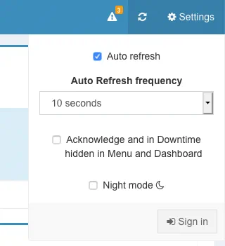 Statusengine UI user settings