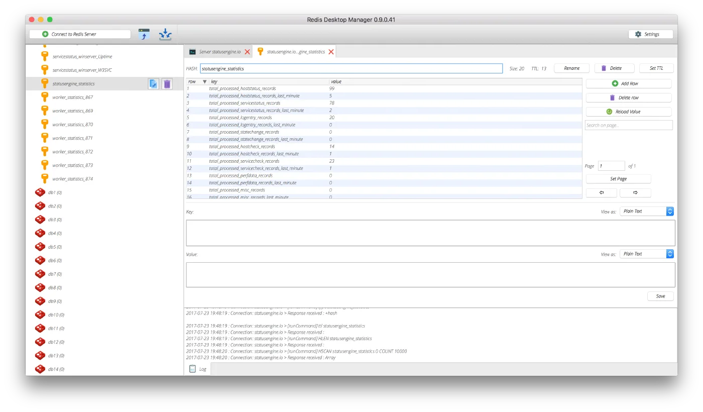Internal Statusengine statistics in Redis